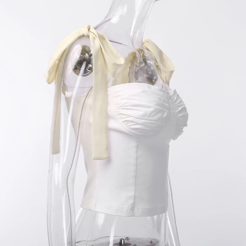 Tie Strap Ruched Bust Top - Picture 3 of 3